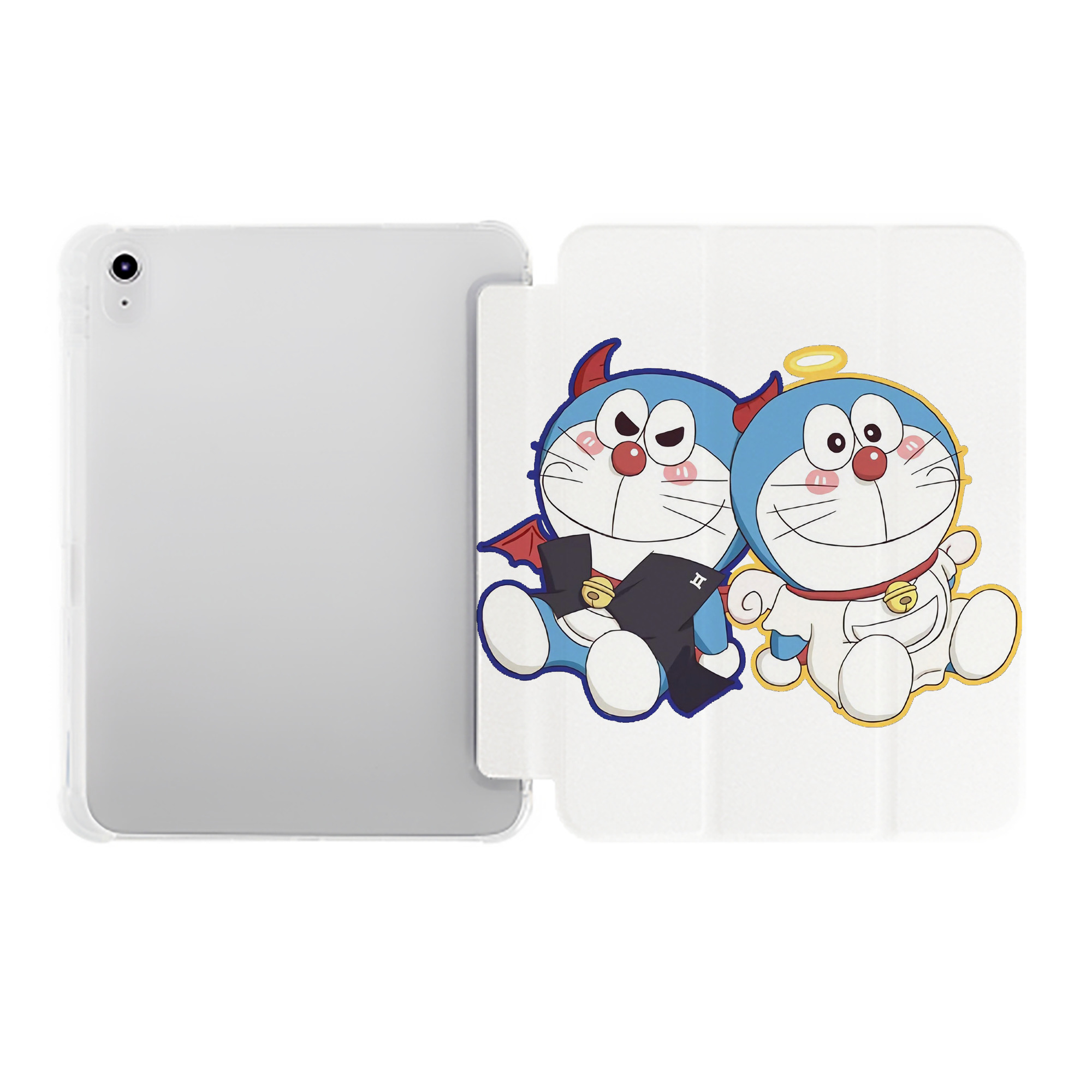 （画像用） ドラえもん Doraemon IPad ケース ペン収納付き 三つ折りスタンド PUレザー×シリコン 対応機種9.5/10.5/10.9インチ